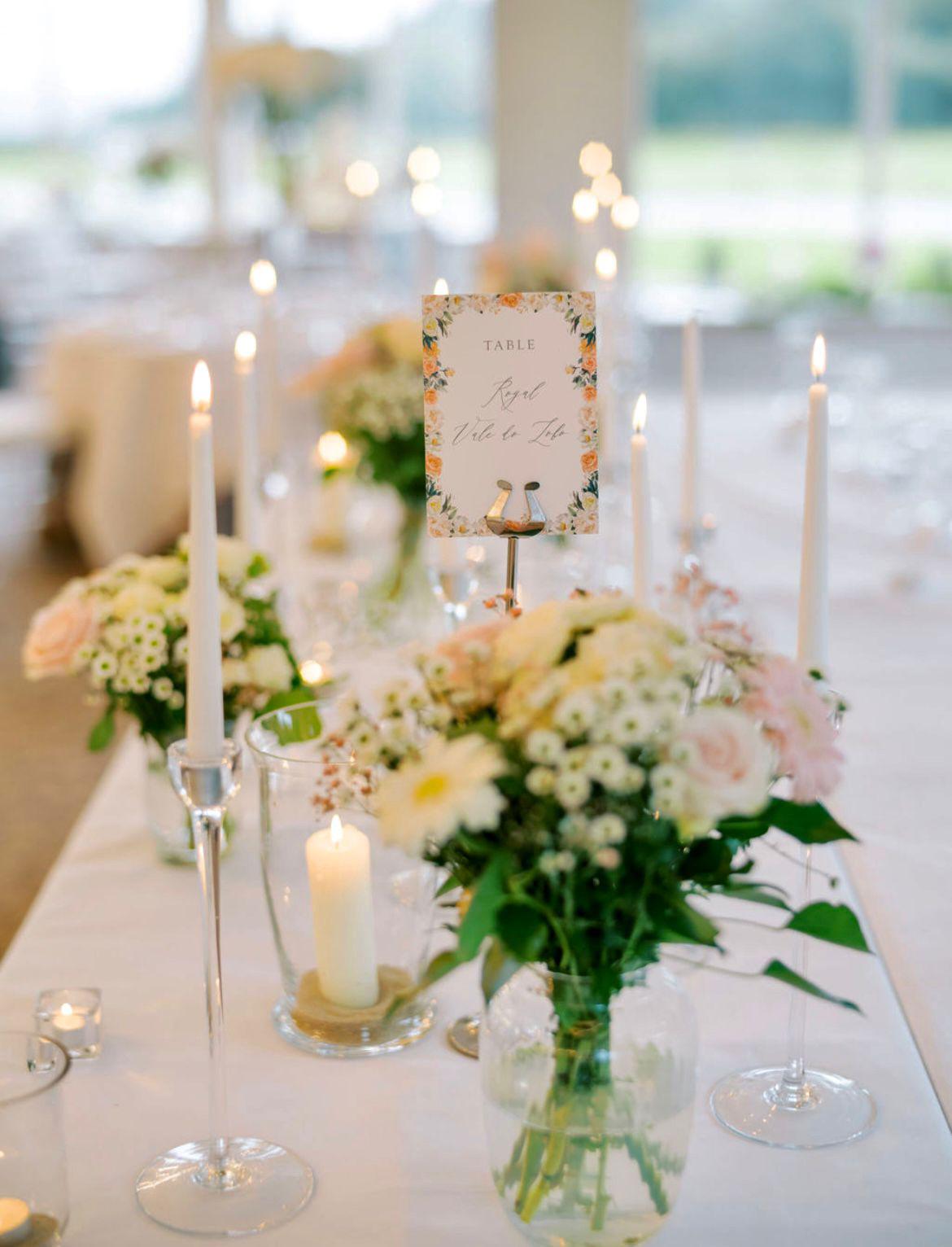 Wedding reception table